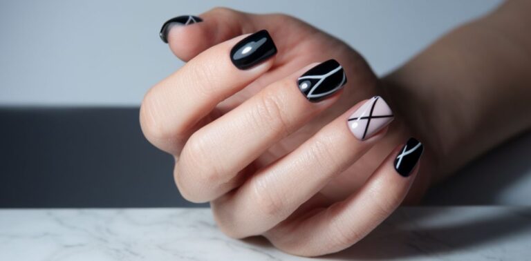 Geometric Perfection: Short Square May Nails Reimagined