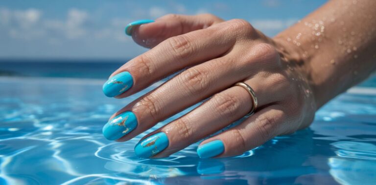 Summer Gel Nails with Luxe Shine and Beachy Flair