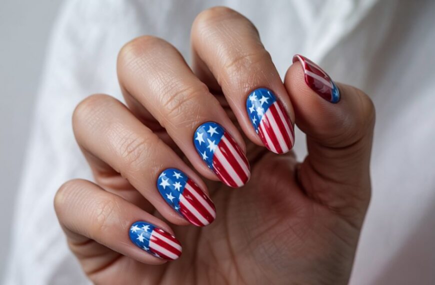 Patriotic Perfection: American Flag Nail Designs…